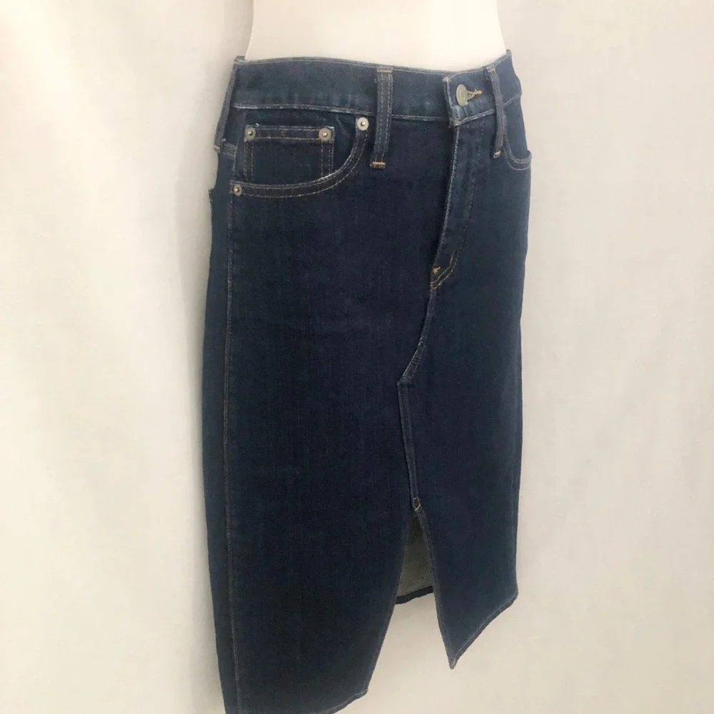 J. Crew Blue Denim Pencil Skirt Size XS